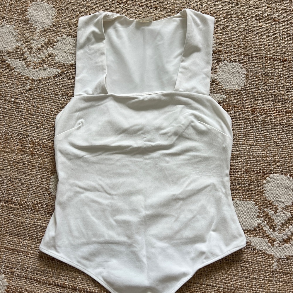 Free People White Bodysuit